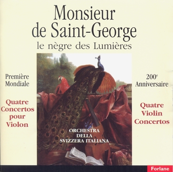 Monsieur de Saint-George, 4 Violin Concertos. Orchestra della Svizzera Italiana