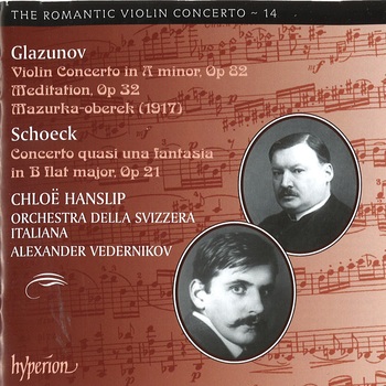Chloë Hanslip, Violin, Orchestra della Svizzera Italiana, Alexander Vedernikov, Conductor. Glazunov, Schoeck