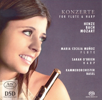 Henze, Bach, Mozart. Konzerte For Flute And Harp. Maria Cecilia Muñoz, Sarah O'Brien, Kammerorchester Basel