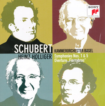 Schubert, Symphonies Nos. 1 & 5, Overture "Fierrabras". Kammerorchester Basel, Heinz Holliger