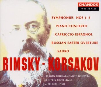 Rimsky-Korsakov - Symphonies 1-3, Piano Concerto & Other Orchestral Works. Bergen Philharmonic Orchestra, Kitajenko