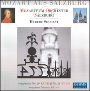 Mozart aus Salzburg - Symphonies No. 39 & No. 34 / Symphony Menuet