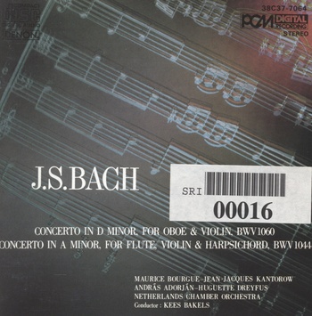 Johann Sebastian Bach "Concerto BWV 1060 & BWV 1044"