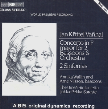 Johann Baptist Vanhal "Concerto / 2 Sinfonias"