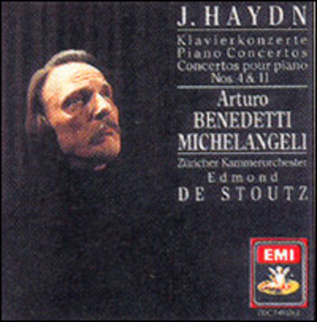 Joseph Haydn - Klavierkonzerte 4 & 11. Arturo Benedetti Michelangeli, Zürcher Kammerorchester, Edmond De Stoutz