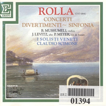 Alessandro Rolla "Concerti, Divertimenti, Sinfonia"