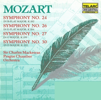 W.A. Mozart "Symphonies 24, 26, 27, 30". Prague Chamber Orchestra, Sir Charles Mackerras